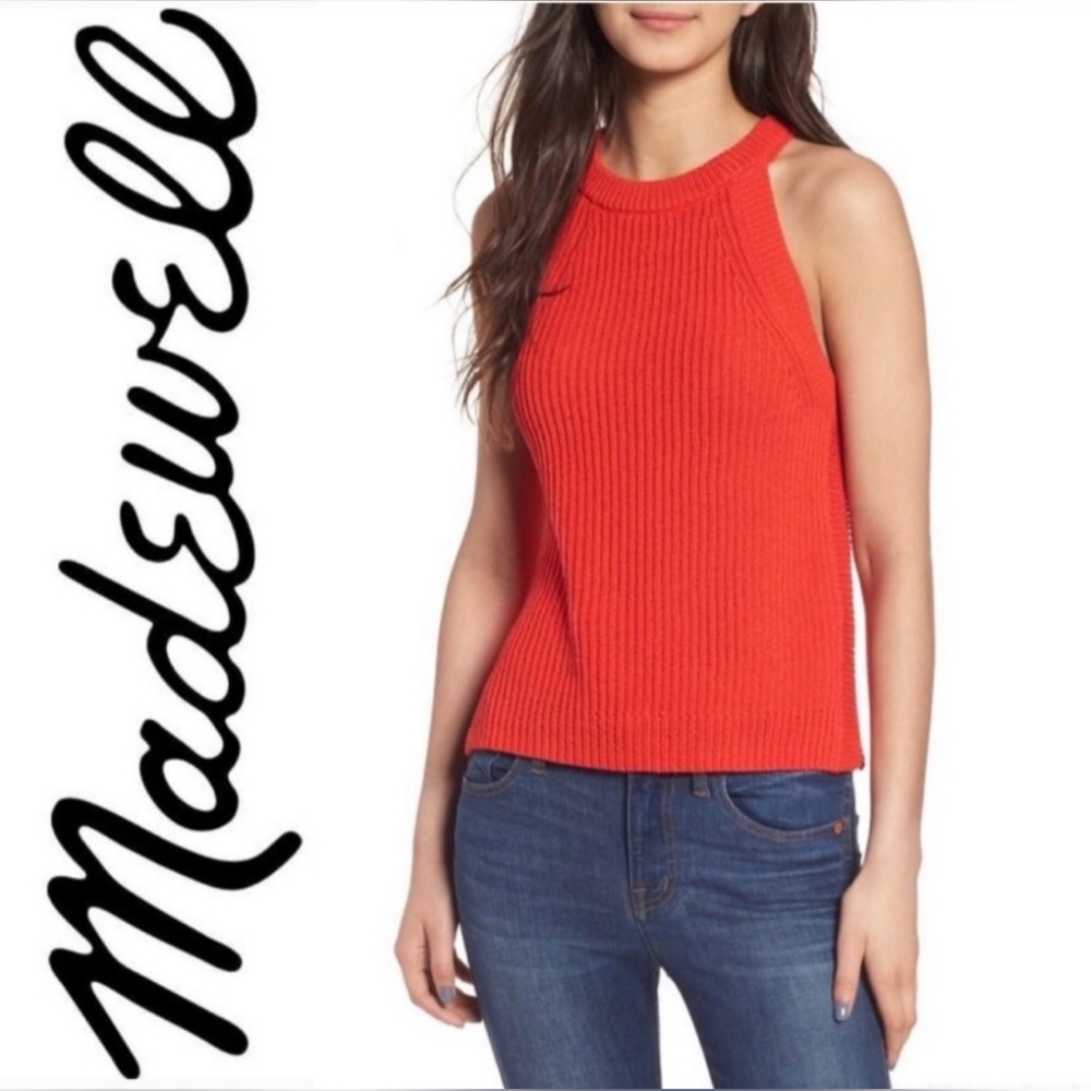 Madewell Valley Knit Ribbed Sweater Tank Size Large